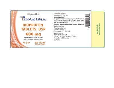 603R Ibuprofen 600 mg 500 count - NG 15-306.jpg 600 MG 500 CT LABEL - 603R Ibuprofen 600 mg 500 count NG 15 306